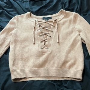 Forever 21 Lace Up Crop Top